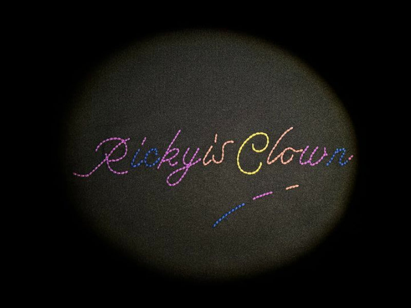 RickyisClown Rainbow Stripe Embroidered Tee RIC彩虹条条刺绣短袖