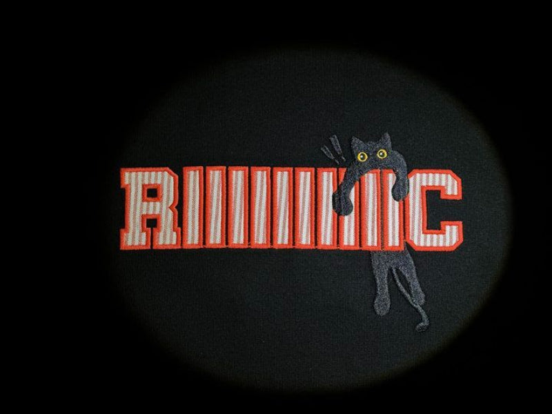 RickyisClown Tabby Cat Ripped Smiley Tee RIC条纹猫撕裂笑脸短袖