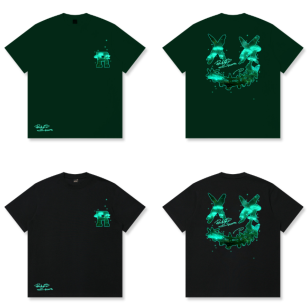 RickyisClown Aurora Forest Torn Smile Tee RIC极光森林撕裂笑脸短袖