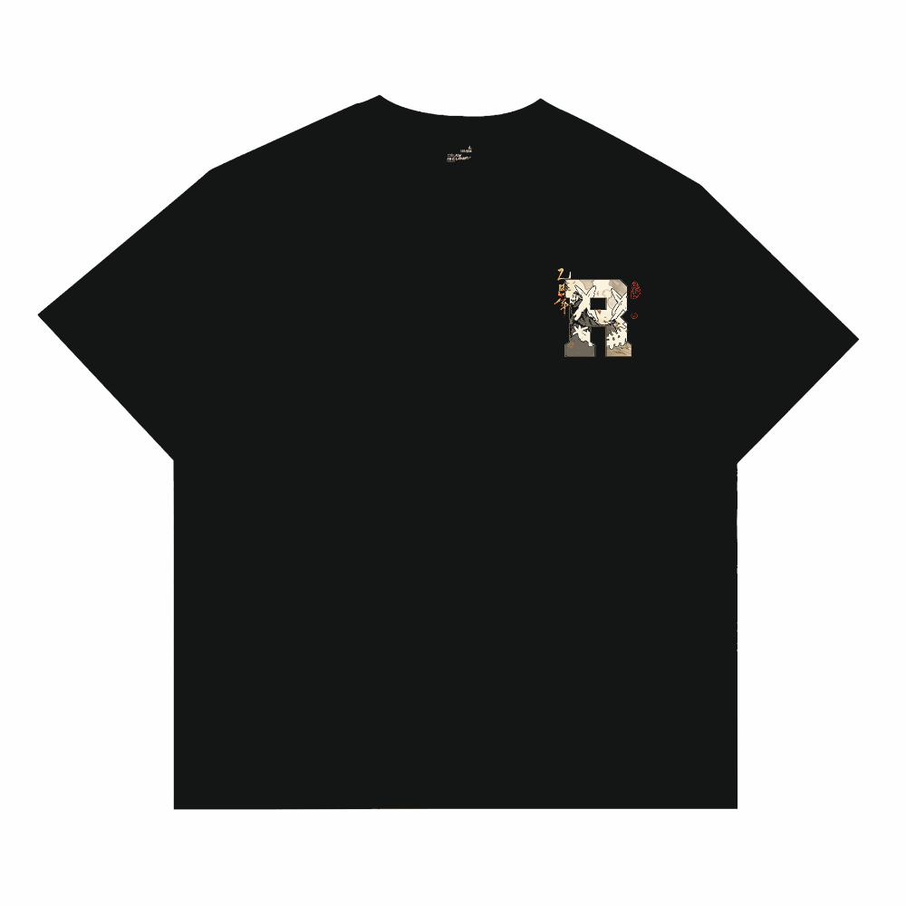 Mythic Serpent Foil Ripped Smiley Tee 山海金蛇烫金撕裂笑脸短袖