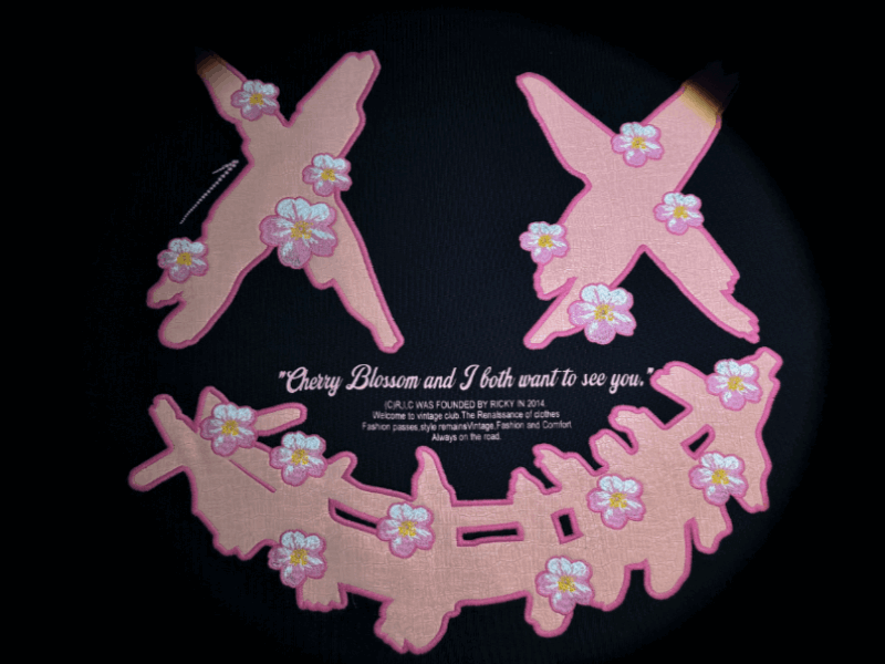 RickyisClownFloral Serpent Ripped Smiley Tee RIC花海蛇撕裂笑脸短袖