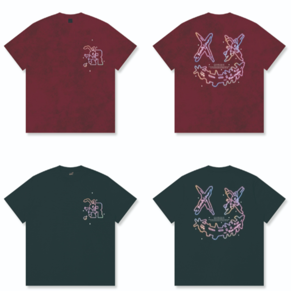 RickyisClown Neon Clown Rabbit Torn Smile T-Shirt RIC炫光小丑兔撕裂笑脸短袖