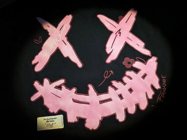 RickyisClown Pink Mood Splatter Smiley Tee RIC粉色心情刷漆笑脸短袖