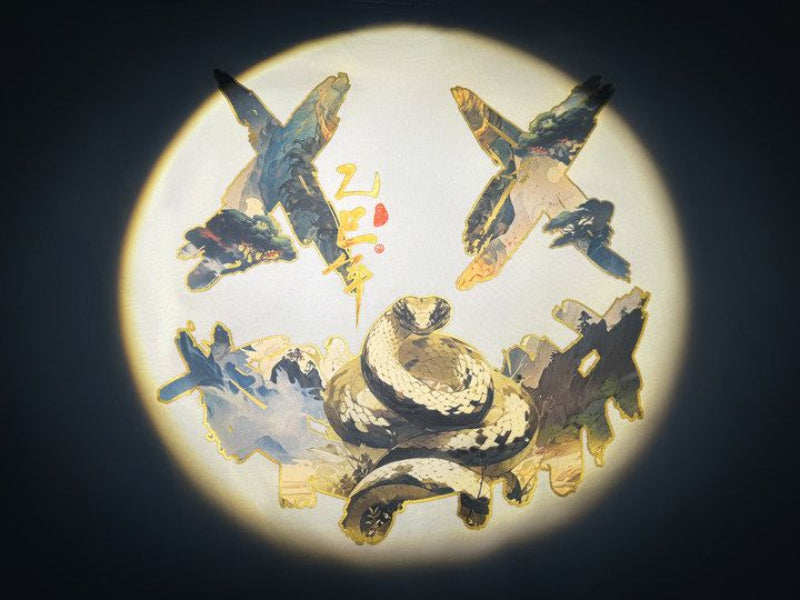 RickyisClown Mythic Serpent Foil Ripped Smiley Tee RIC山海金蛇烫金撕裂笑脸短袖