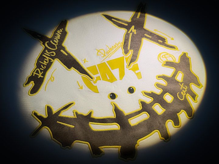 RickyisClown Night Cat's Eye Splatter Smiley Tee RIC暗夜猫眼刷漆笑脸短袖