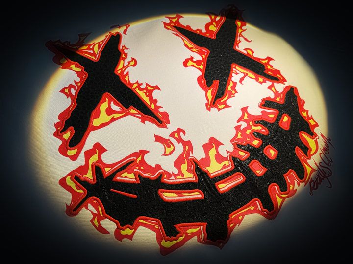 RickyisClownBlazing Inferno Splatter Smiley Tee RIC熊熊烈焰刷漆笑脸短袖