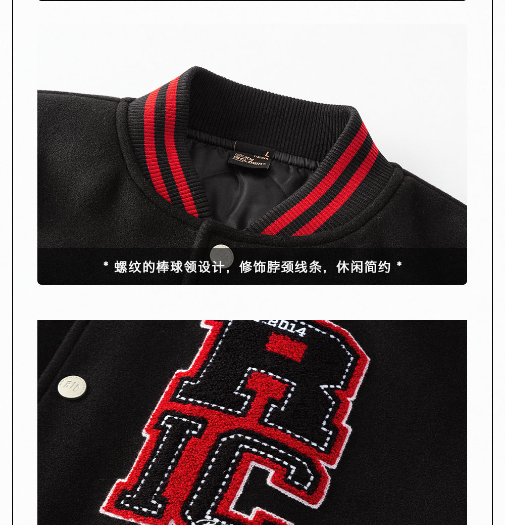 Jaket Varsity Chenille Ringan RickyisClown Richhood (Tanpa Bantalan)