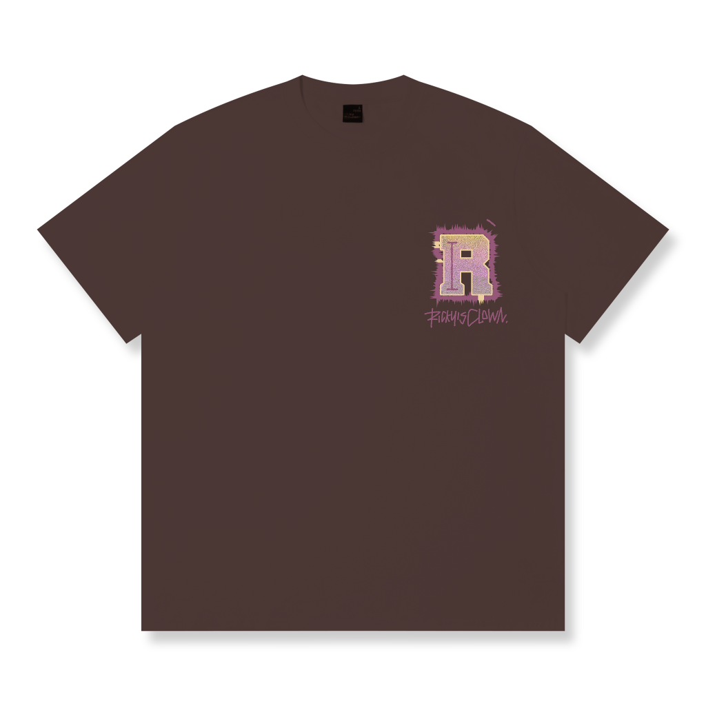 RickyisClown"Pink Riot" Patchwork Ripped Smiley Tee RIC粉红放射波 贴布绣撕裂笑脸短袖
