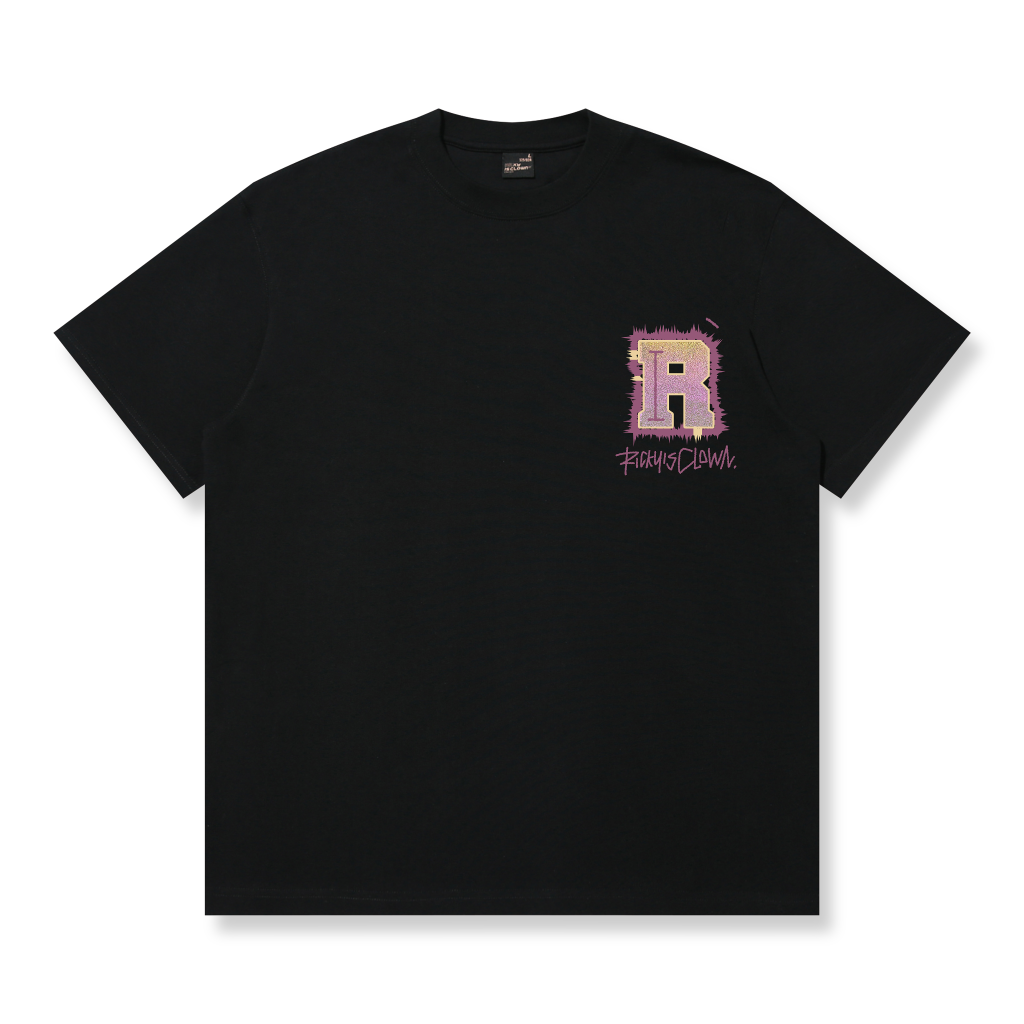 RickyisClown"Pink Riot" Patchwork Ripped Smiley Tee RIC粉红放射波 贴布绣撕裂笑脸短袖