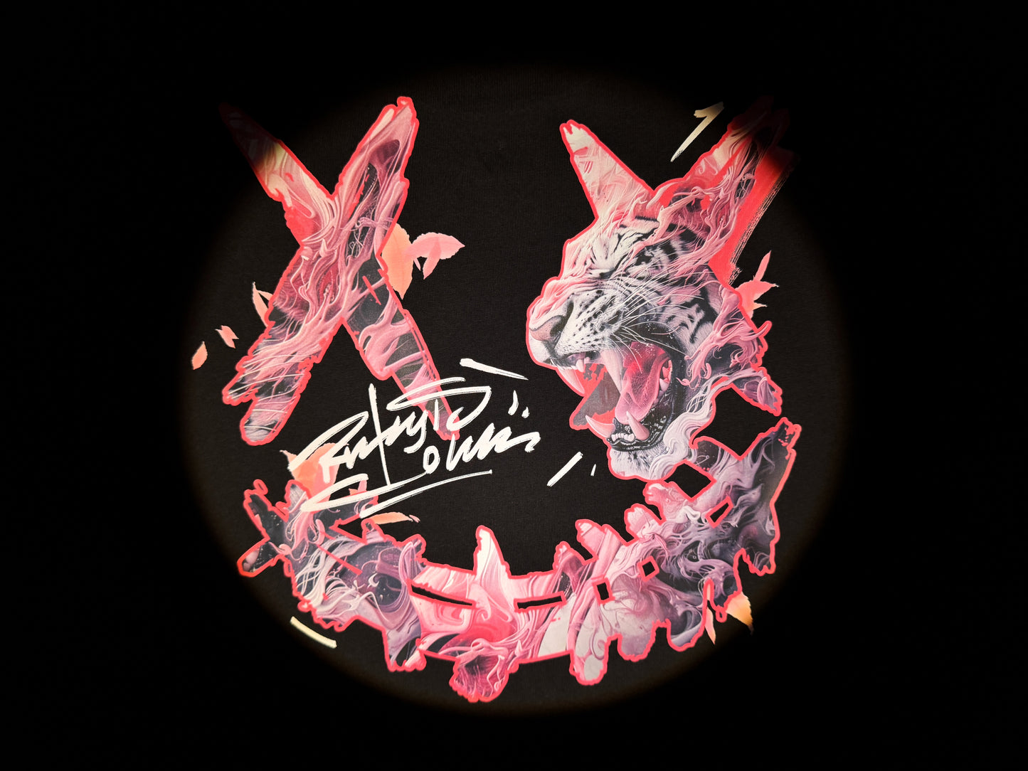 RickyisClown"TIGER'S ROAR" Ripped Smiley Tee RIC虎啸 撕裂笑脸短袖