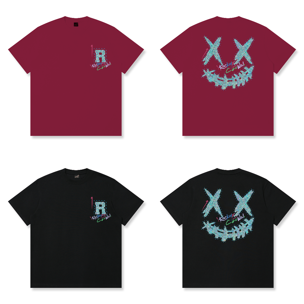 RickyisClown"RAINBOW STARBURST" Ripped Smiley Tee RIC彩虹星辰 撕裂笑脸短袖