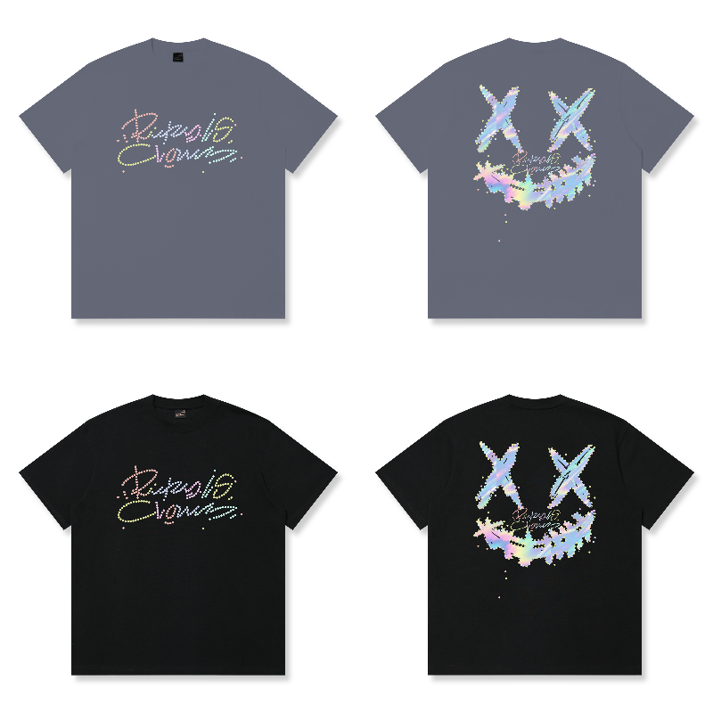 RickyisClown"KALEIDOSCOPE DREAM" Ripped Smiley Tee RIC缤纷之梦撕裂笑脸短袖