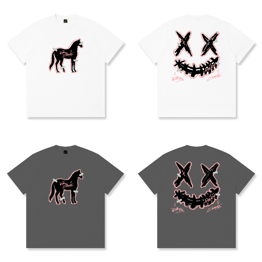 RickyisClown"ON YOUR MARK" Ripped Smiley Tee RIC蓄势待发 撕裂笑脸短袖