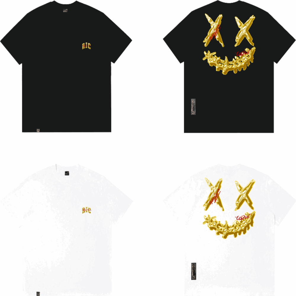 RIC 烫金撕裂笑脸2024 Rickyisclown Hot-stamping Joker Smiley TOP 2024