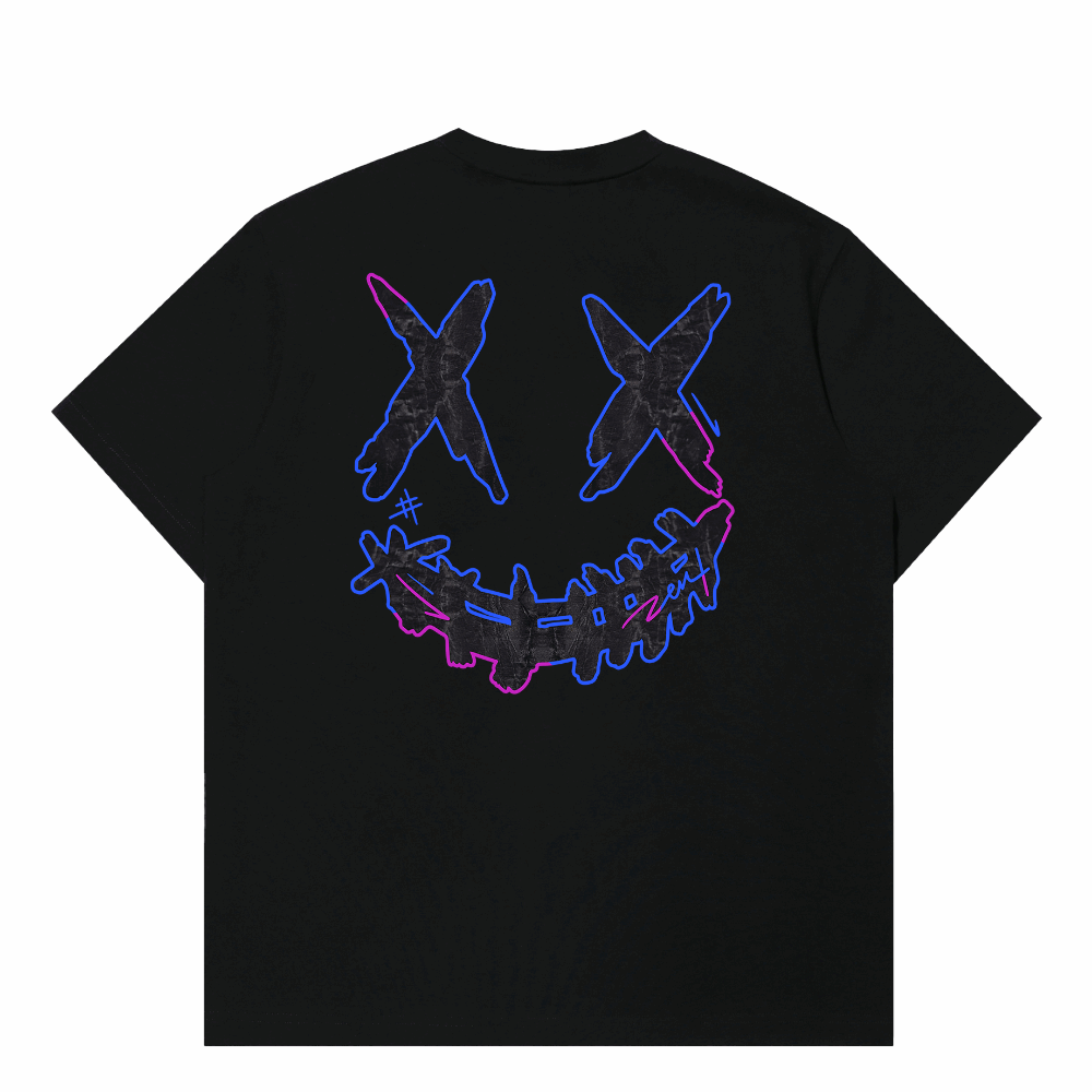 RIC Art Limited "Golden Wheat" Print Smiley Tee “赛博印记”贴片笑脸短袖