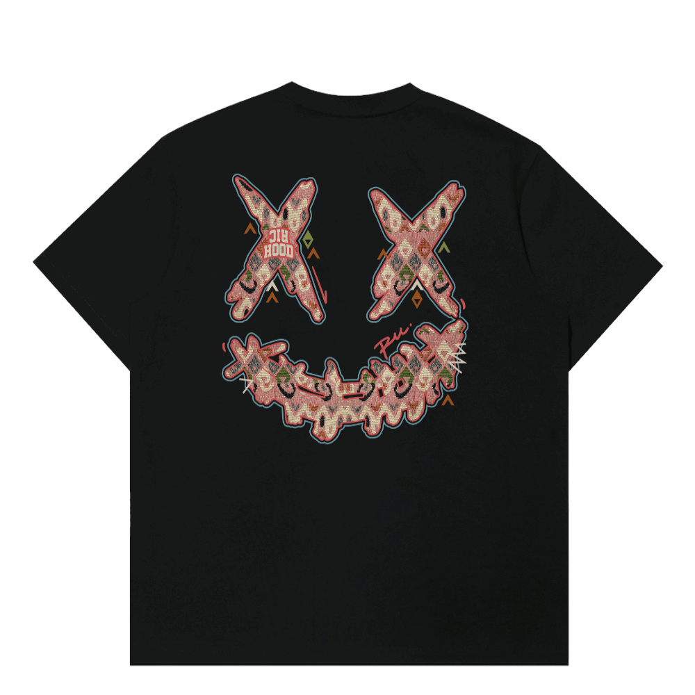 RIC“Geometry Fun ” Embroidered Patch Smiley Tee “几何趣味”贴布绣笑脸短袖