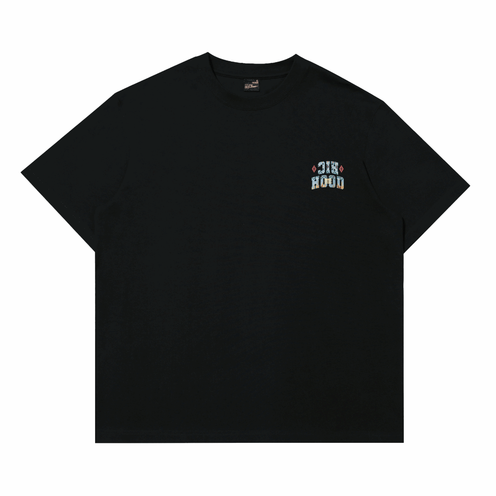 RIC "Sky Tribe" Embroidered Patch Smiley Tee “天蓝部落”贴布绣绣笑脸短袖