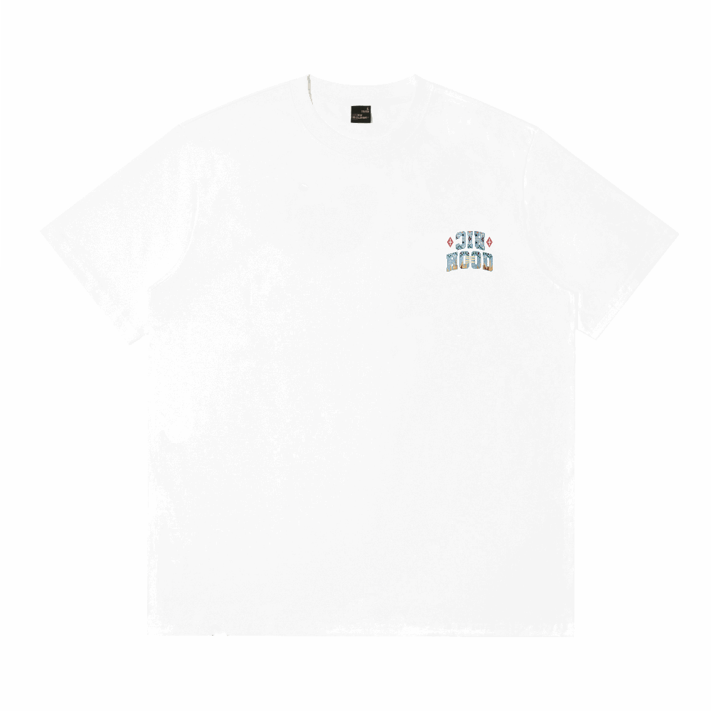 RIC "Sky Tribe" Embroidered Patch Smiley Tee “天蓝部落”贴布绣绣笑脸短袖