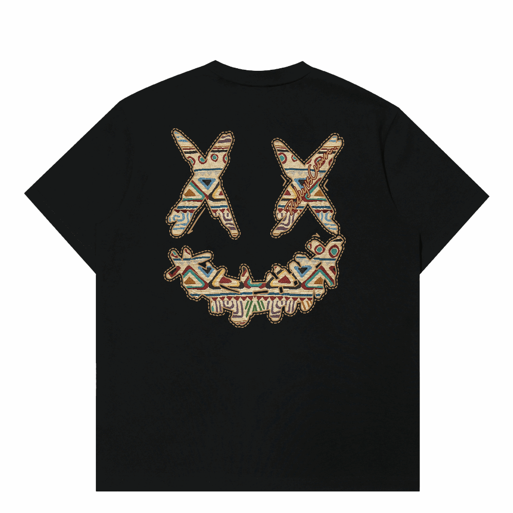 RIC "Stone Age" Embroidered Patch Smiley Tee “石器时代”贴布绣笑脸短袖