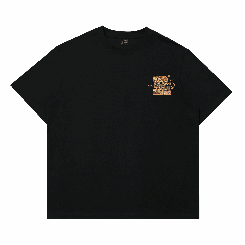 RIC "Sun Tribe" Embroidered Patch Smiley Tee “太阳部落”贴布绣笑脸短袖