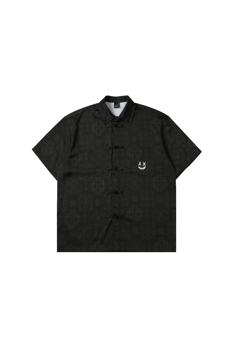 RIC 2024 Year of the Dragon Tang Shirt 龙年限定唐装撕裂笑脸盘扣短袖