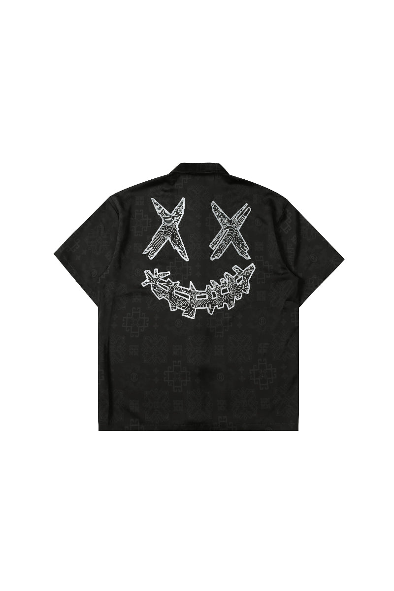 RIC 2024 Year of the Dragon Tang Shirt 龙年限定唐装撕裂笑脸盘扣短袖