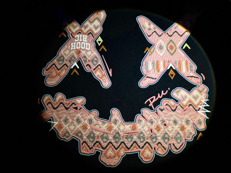 RickyisClown“Geometry Fun ” Tee Smiley Patch Bersulam RIC“几何趣味”贴布绣笑脸短袖