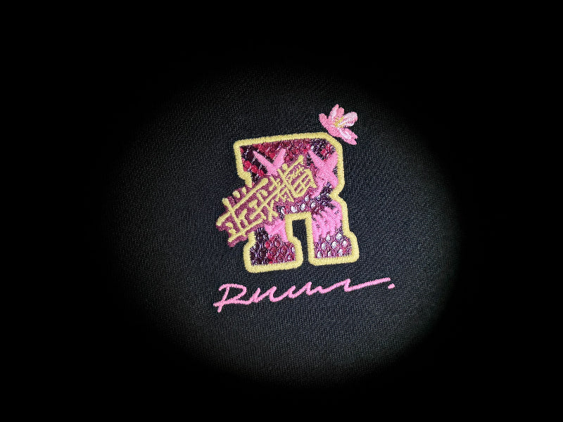 RickyisClown "Golden Serpent" Leather Patch Smiley Tee RIC“金红蛇舞”贴皮绣笑脸短袖