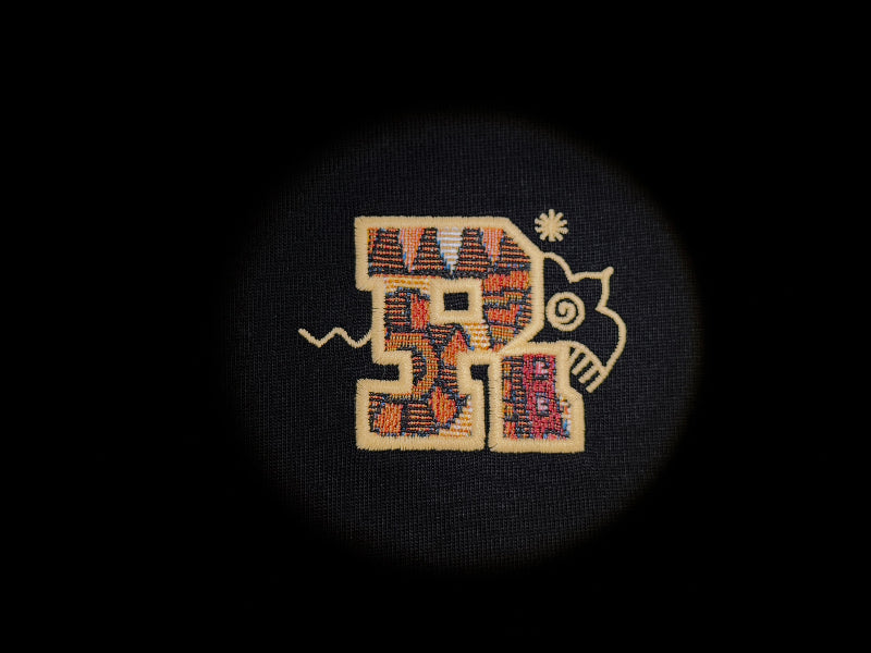 RickyisClown"Sun Tribe" Embroidered Patch Smiley Tee RIC“太阳部落”贴布绣笑脸短袖