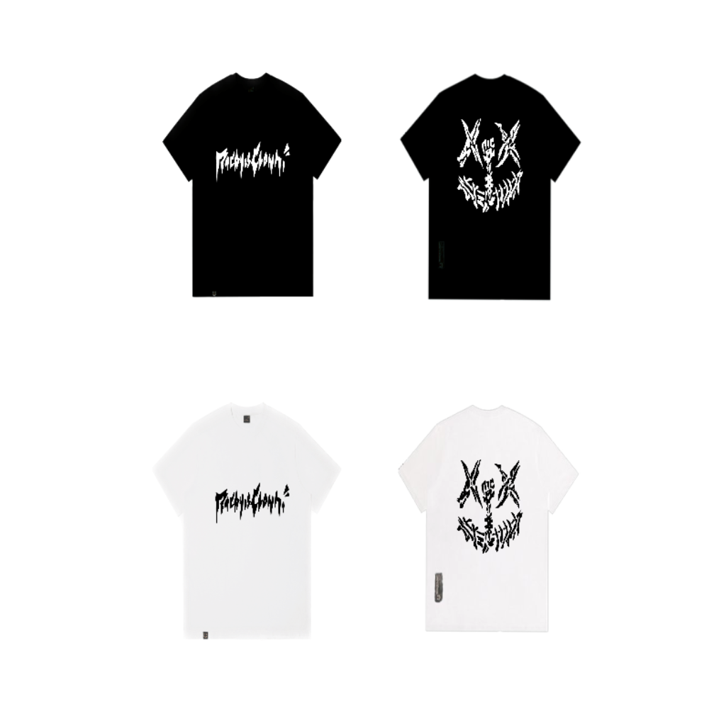 Rickyisclown Skull Sigil Joker Smiley T-shirt RIC骨头撕裂笑脸短袖上衣