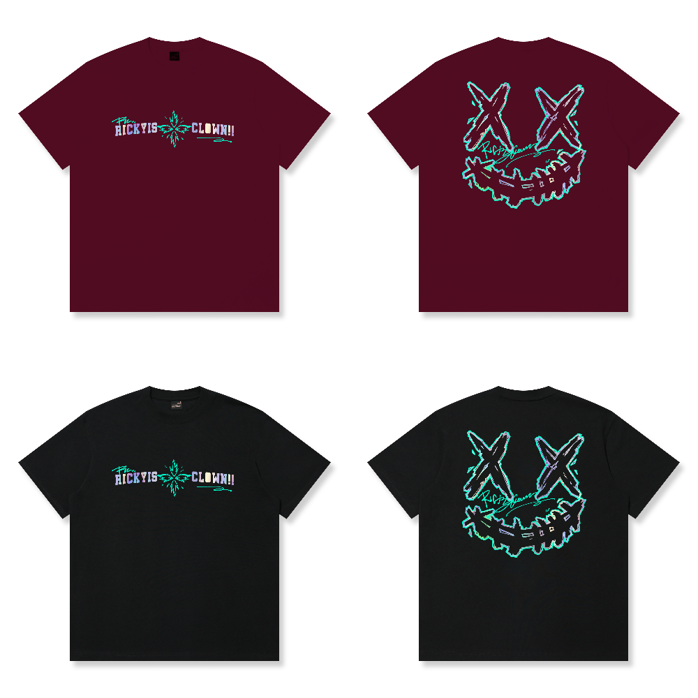 RickyisClown"AURORA WINGS" Ripped Smiley Tee RIC极光之翼撕裂笑脸短袖