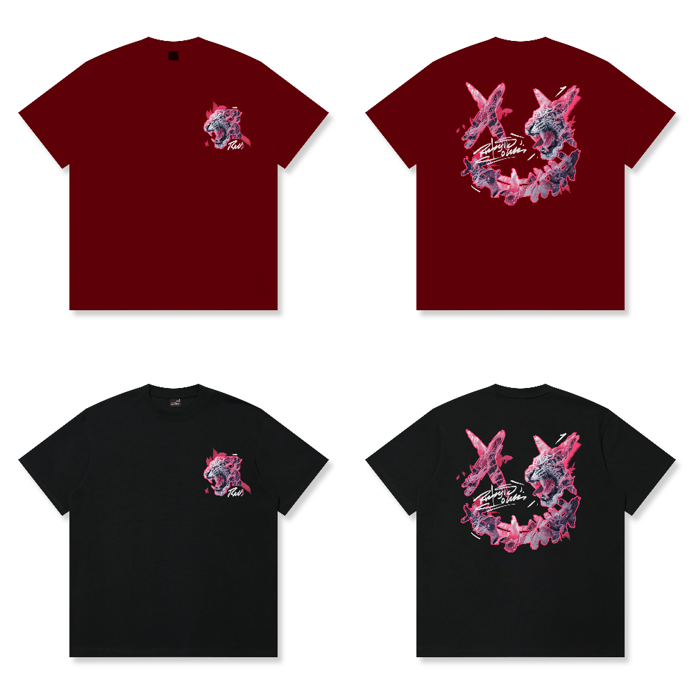 RickyisClown"TIGER'S ROAR" Ripped Smiley Tee RIC虎啸 撕裂笑脸短袖