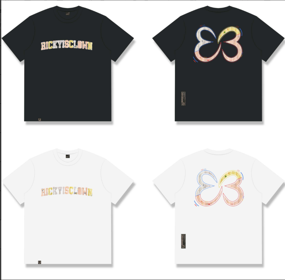 RickyisClown"SUMMER SPECTER" Patchwork Butterfly Tee RIC彩色夏天 贴布绣蝴蝶短袖(蝴蝶IP款)