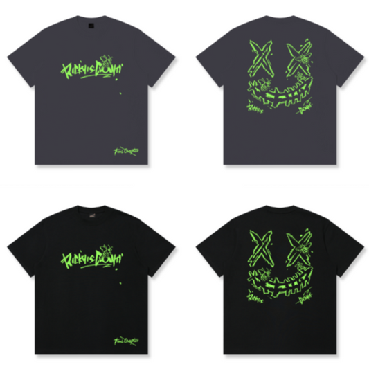 RickyisClown "Neon Bee Torn Smile Tee" RIC荧夜蜜蜂撕裂笑脸短袖
