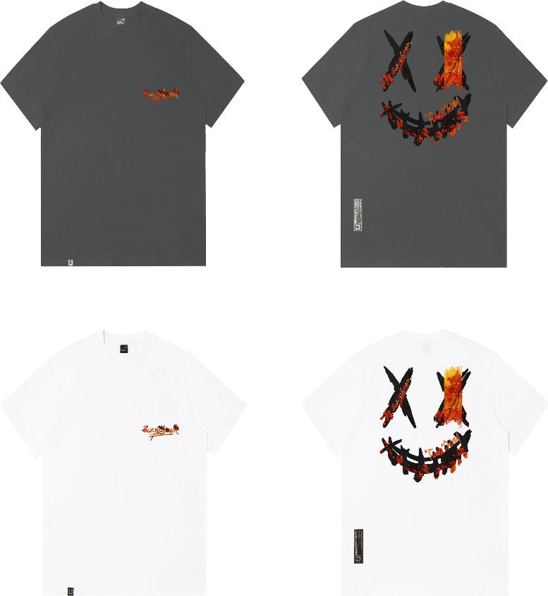 Rickyisclown Red Apricot Blossom Joker Smiley T-shirt 2024 RIC 紅杏出墻撕裂笑臉短袖上衣2024