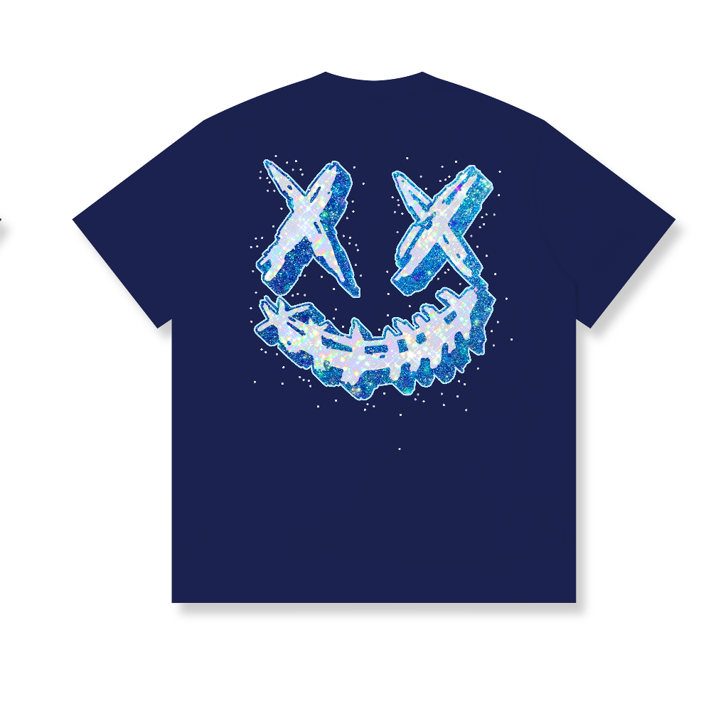 RickyisClown Frozen Diamond Torn Smile T-Shirt RIC冰蓝之钻撕裂笑脸短袖