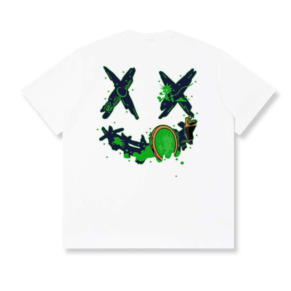 RickyisClown Pineapple Head & Magic Mirror Torn Smile Tee – Limited Edition RIC菠萝头与魔镜撕裂笑脸短袖（菠萝头限定）
