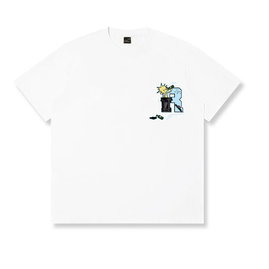 RickyisClown Street Vibes Torn Smile Tee – Pineapple Head Exclusive RIC街头生活撕裂笑脸短袖（菠萝头限定）