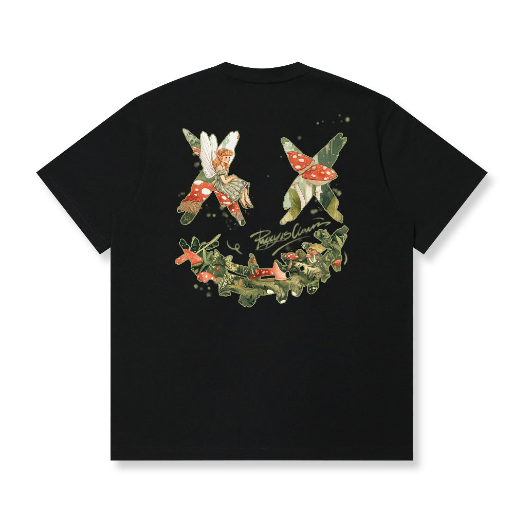 RickyisClown Flower Fairy Torn Smile Tee RIC花丛仙子撕裂笑脸短袖