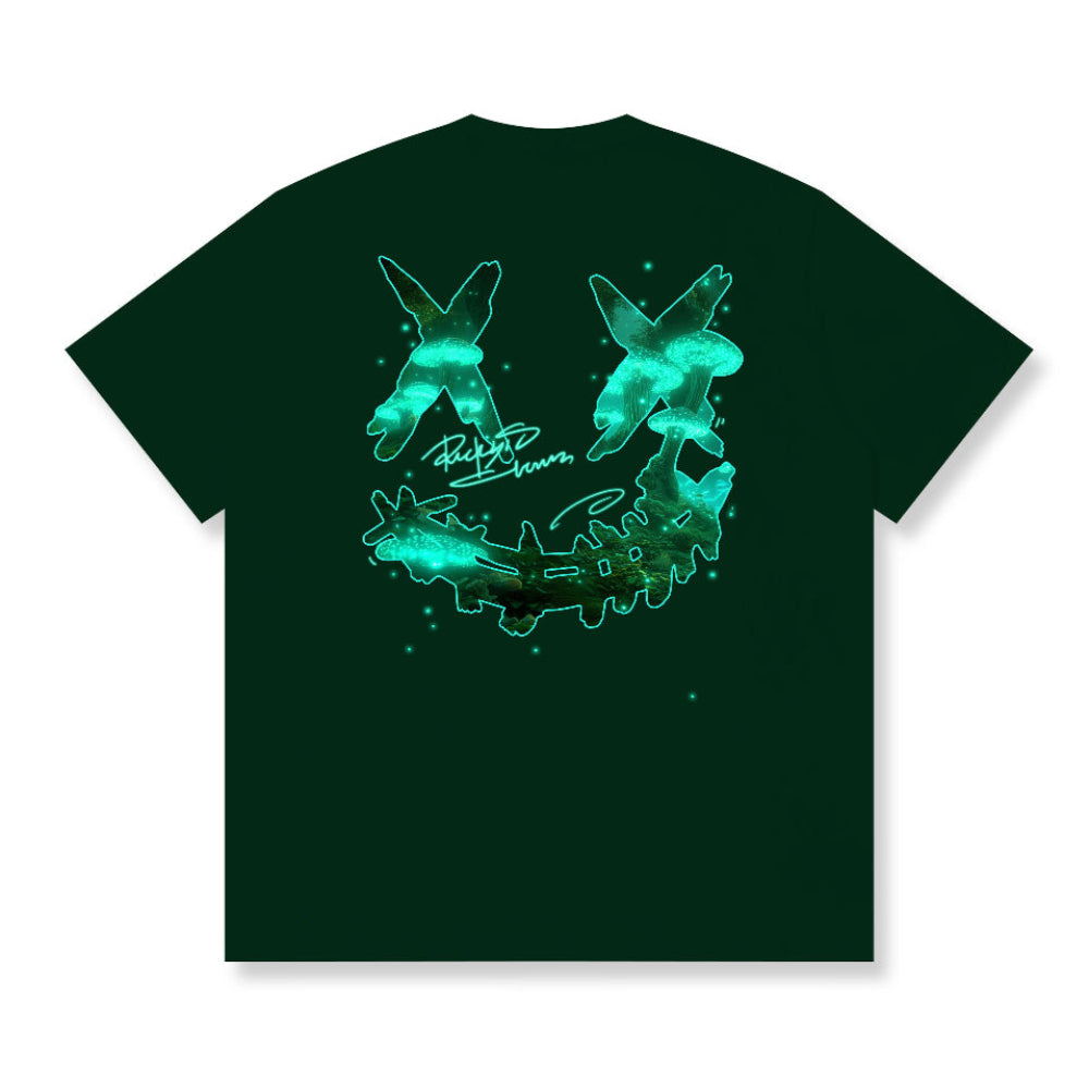 RickyisClown Aurora Forest Torn Smile Tee RIC极光森林撕裂笑脸短袖
