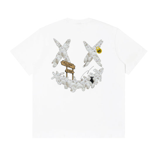 RickyisClown"Black Sheep" Ripped Smiley Short Sleeve Tee  RIC"Black Sheep"撕裂笑脸短袖