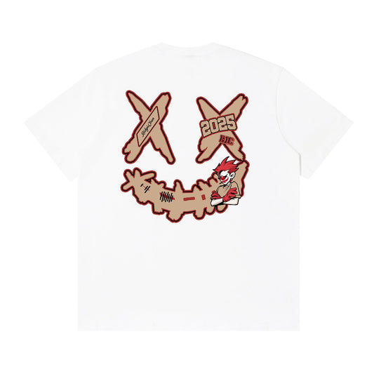RickyisClown Joker Era Embroidered Patch Ripped Smiley Tee RIC小丑元年贴布绣撕裂笑脸短袖