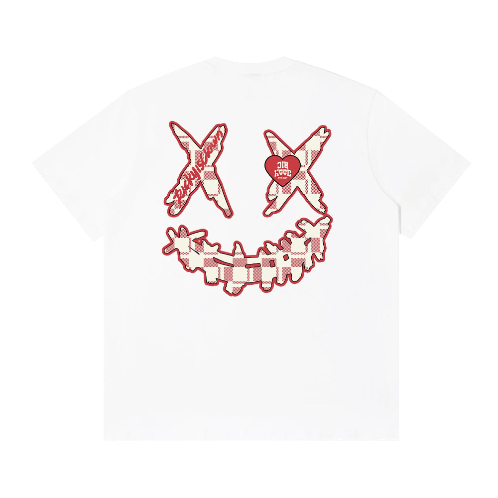 RIC Warm Heart Doll Tee Lengan Pendek Smiley Koyak 温暖的心玩偶撕裂笑脸短袖