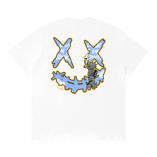 RickyisClown"Liberty Pineapple" Borderless Smiley Tee  RIC“自由象征”菠萝头撕裂笑脸短袖
