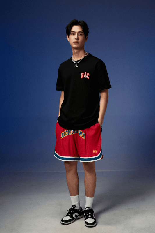 Rickyisclown Retro Contrast-Splicing Joker Smiley Shorts RIC撕裂笑臉異色拼接復古球褲 2024