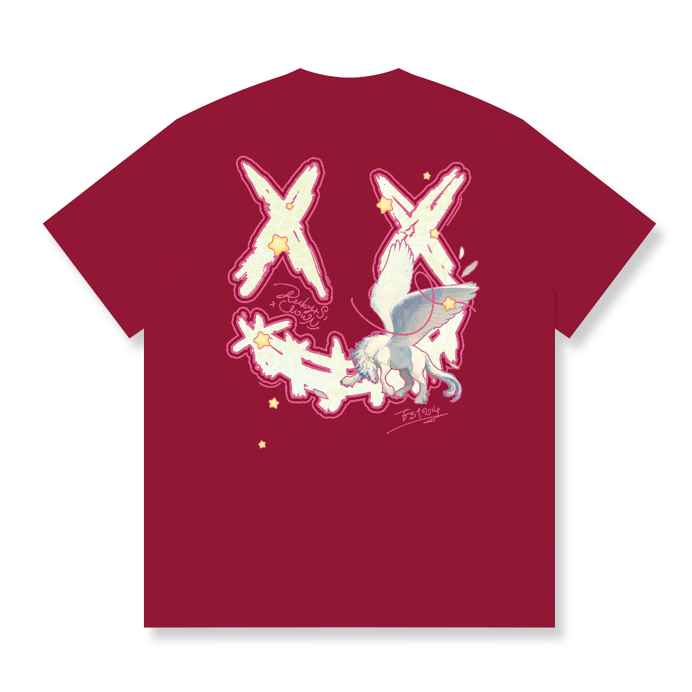 RickyisClown Starlit Pegasus Torn Smile Tee RIC星空飞马撕裂笑脸短袖