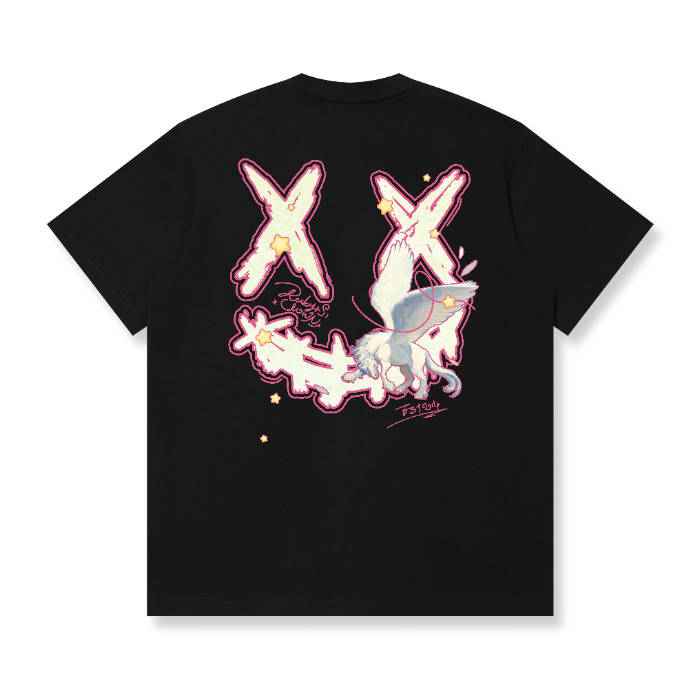 RickyisClown Starlit Pegasus Torn Smile Tee RIC星空飞马撕裂笑脸短袖