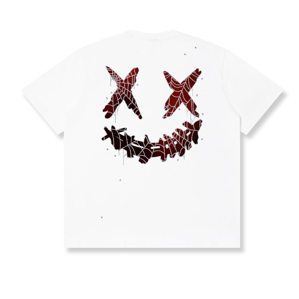 RickyisClown Diamond Spider Torn Smile Tee RIC钻石蜘蛛撕裂笑脸短袖