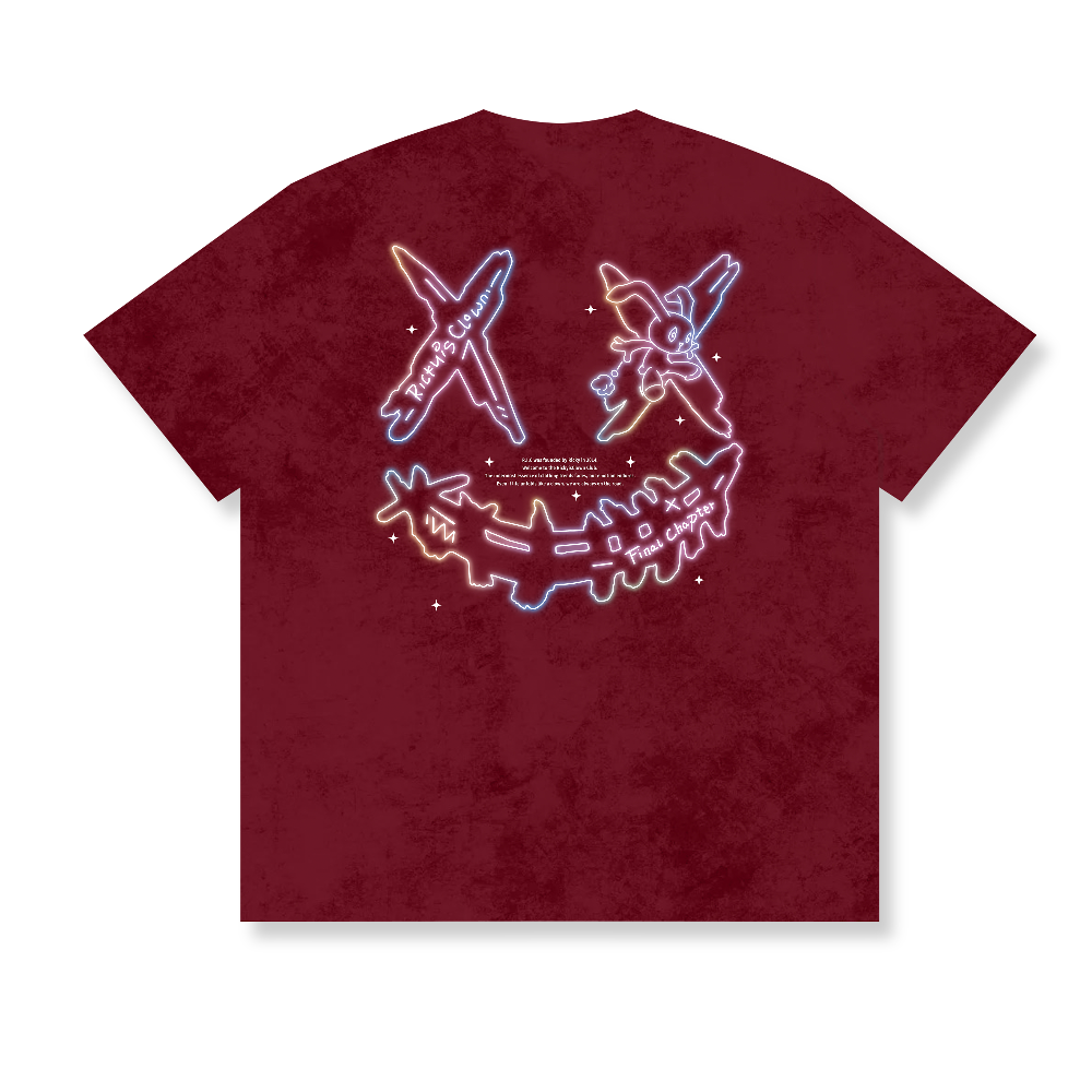 RickyisClown Neon Clown Rabbit Torn Smile T-Shirt RIC炫光小丑兔撕裂笑脸短袖