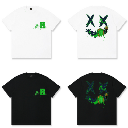 RickyisClown Pineapple Head & Magic Mirror Torn Smile Tee – Limited Edition RIC菠萝头与魔镜撕裂笑脸短袖（菠萝头限定）